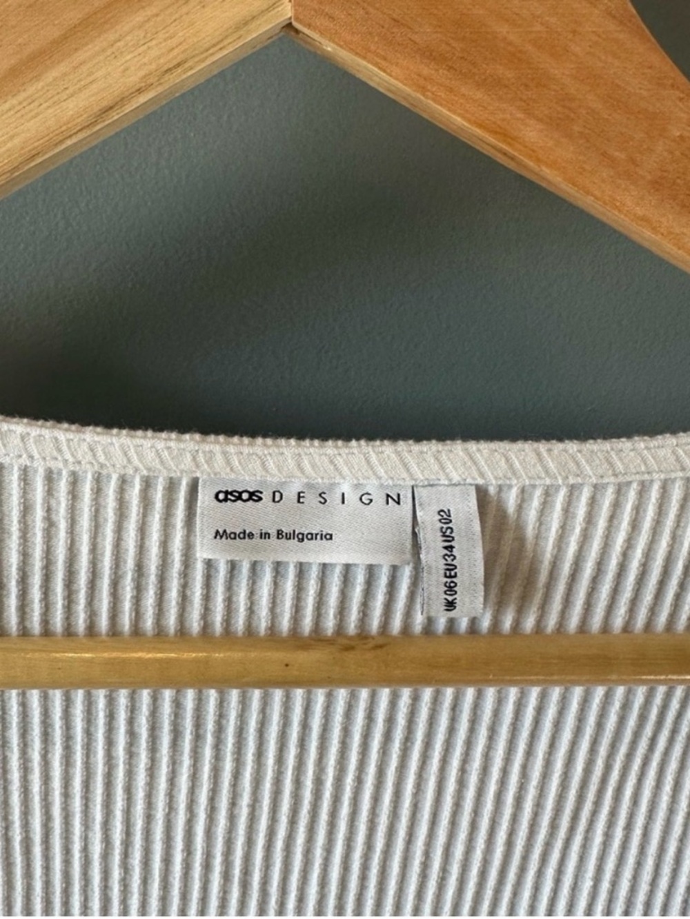 ASOS Women's White Square Neck Ribbed Top - Picture 5 of 6